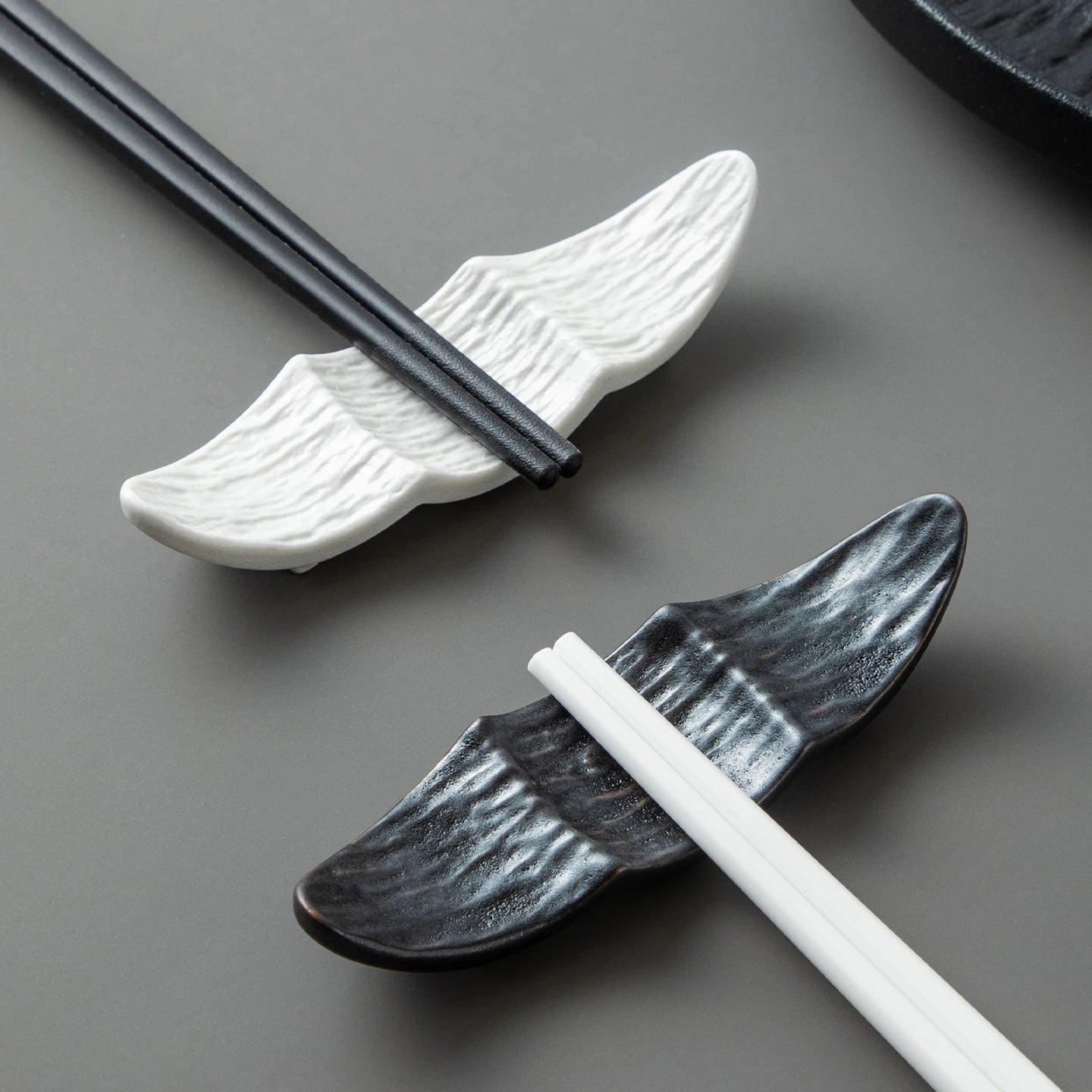 Ship Shape Ceramic Chopstick Rest New Household Stone Texture High End Hotel Utensils Solid High Aesthetic Creative Tableware