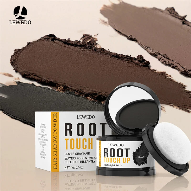 Lewedo Hair Line Powder 4g Black Root Cover Up Natural Instant Waterproof Hairline Shadow Powder Hair Concealer Coverage