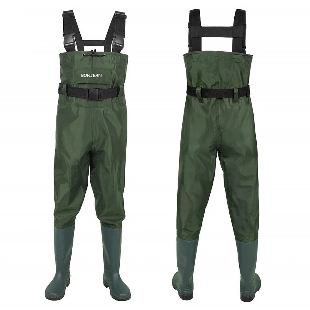 Fishing Wader Pants Overalls With Boots Set Adult Men Women Chest-Lenght Hunting Rice Transplanting Waterproof Trousers Suit