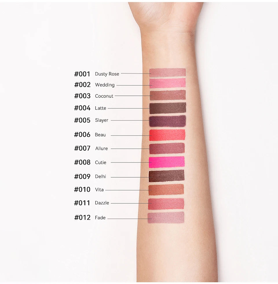 Lipliner Pencil Waterproof Matte Red Contour Tint Lipstick Long Lasting Non-stick Cup Moisturising Lips Makeup 12 Colors