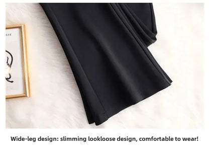 Fashionable Casual Pants Women's Slimming Micro-flared Loose Fit Korean Style Long Trousers Versatile Casual Bell Bottoms