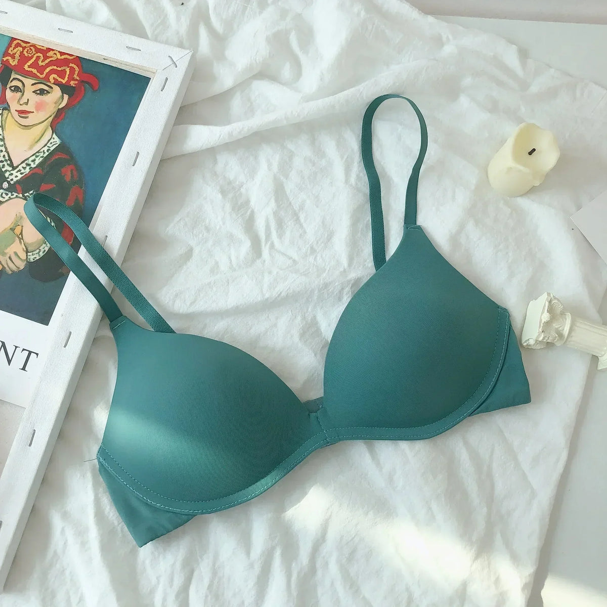 Bras for Women Seamless Backless Underwear Sexy Lingerie 3/4 Cup Bralette Top Wireless Brassiere Intimates Japanese Simple Bra