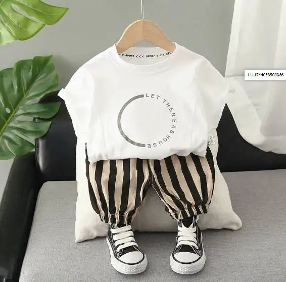 Summer Fashion Baby Boy Clothes Sets T-shirt  Toddler Casual Clothing Suits Children Kids Boys Outfits Suit