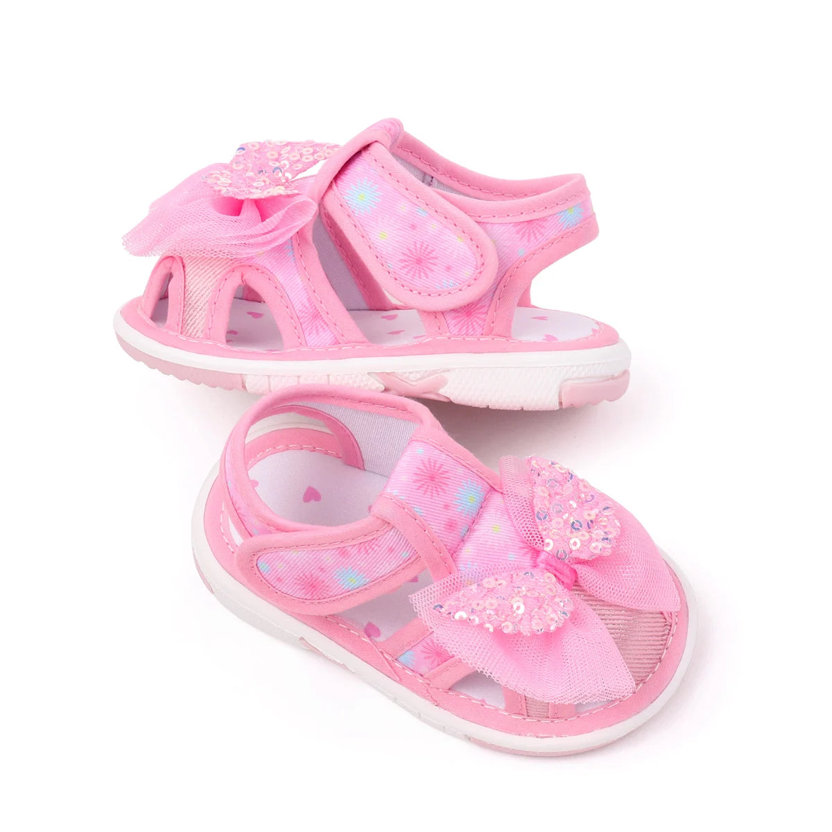 Baby Girls Baby Girls First Walking Indoor Outdoor Toddler Shoes With Squeaky Beautiful Design And Soft TPR Sole