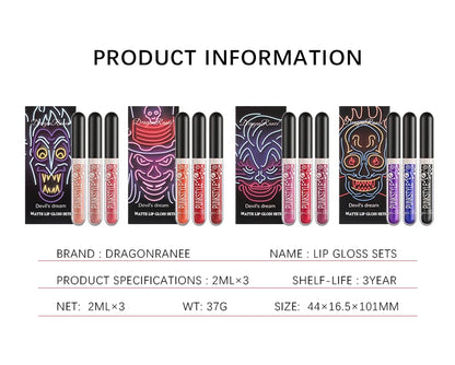 Lip Glaze Long-Lasting Matte Glitter Non-Fading Non-Stick Cup Non-Fading Lip Gloss Metal Shiny Lip Gloss Valentine's Day Gift Lip Glaze