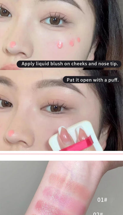 When You Put Blush in a Milk Bottle and Press It Lightly, the Makeup Becomes Clear and the Korean-Style Color Is Well Displayed, with the Color Rising up for a Light and Natural Look, and Is Easy to Apply.