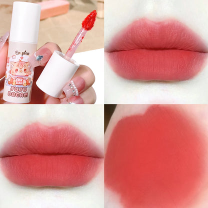 JUJU velvet lip glaze matte matte fake plain white honey peach cheap lip paste