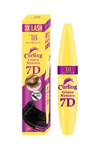 Black Waterproof 7D Mascara Thick Smudge-proof Encrypted Lengthening Curling Eye Lashes Styling Makeup Tools Female Eye Cosmetic