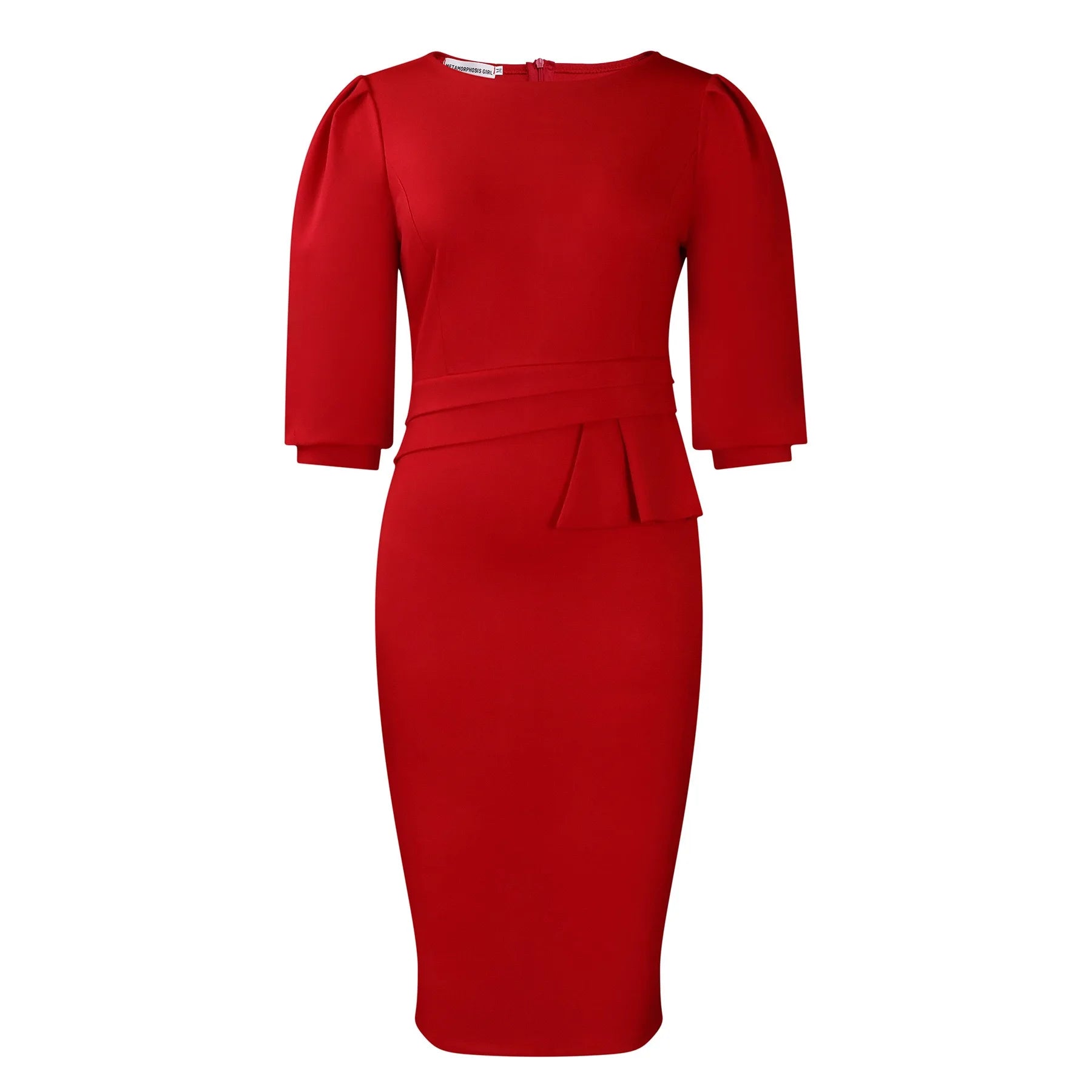 Elegant Office Dresses for Women O Neck Half Sleeve Sheath Package Hips Formal Business Work Wear Vestidos Mujer Dress Clothes