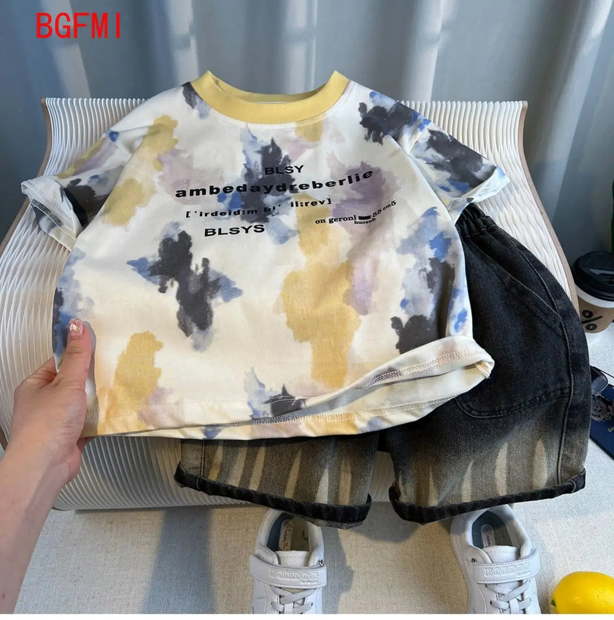 Hot Sale Fashion Baby Boy Suit Summer Clothes Short Sleeve T-shirt Short Jeans 2 Piece Set Kids Outfit  Children's Costume