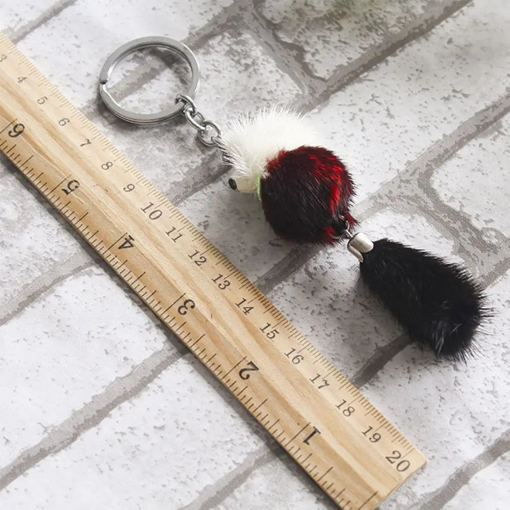 Women Charm Pendant Bags Fur Ball Pom Accessories Mink Fur Key Ring Keychain Key Chains