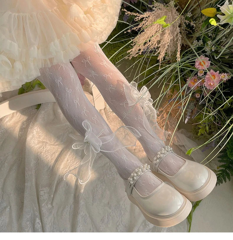 Kids Stockings Bow-tie Girls' Lace Tights Children's Mosquito-proof Dance Socks Baby Girl Clothes Baby Tights for Girls