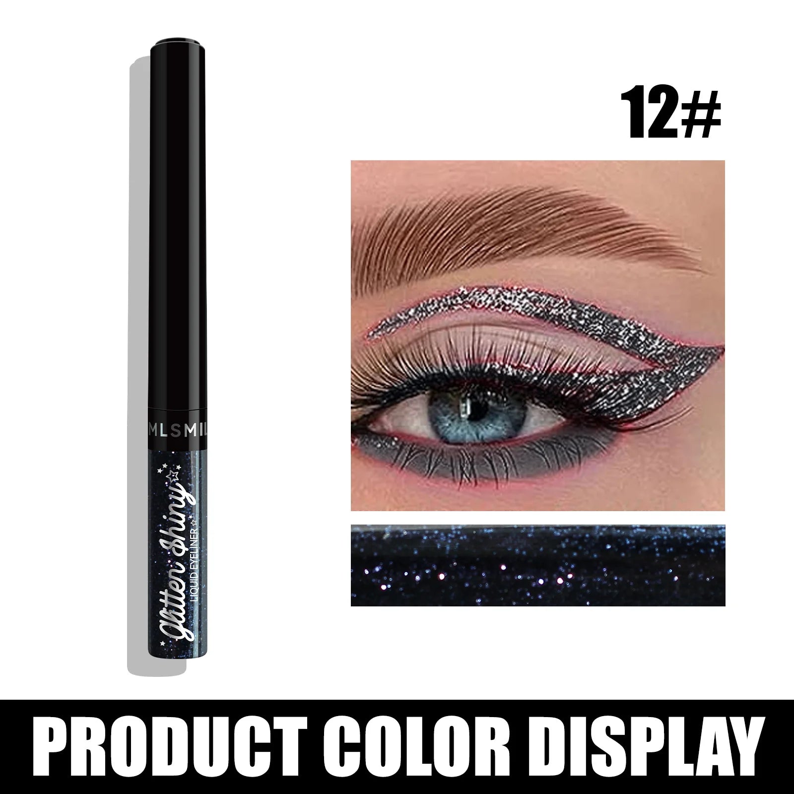 Colors Liquid Eyeliner Set Glitter Eye liner Pen Eye Makeup Quick Dry Eyeshadow Long lasting No Blooming Beauty Cosmetics