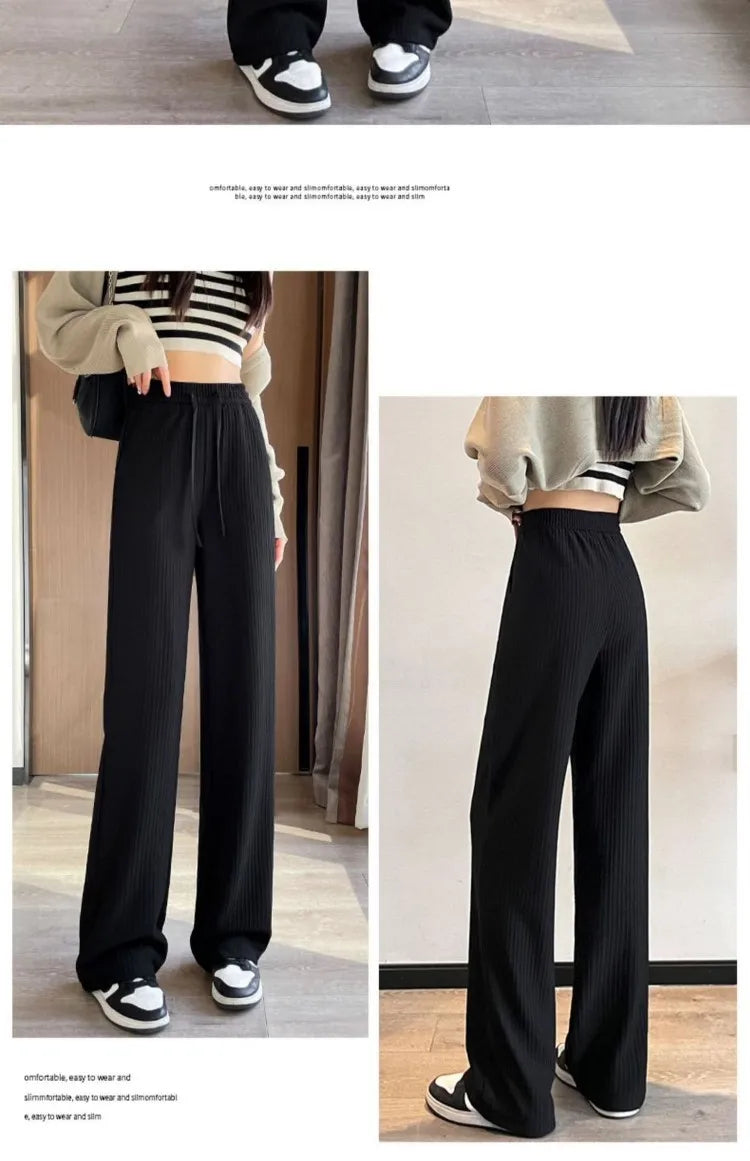 Women's Pencil Pants Jogger Sweatpants Thin Material Seven/Nine Points Length Boting Trousers for Spring Season