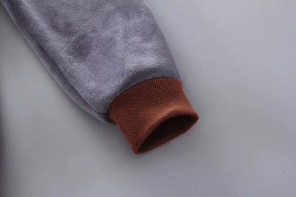 Boys Girls Fleece Sets Winter Warm Suit Children Cartoon Coat Tops Pants 3Piece Baby Hooded Autumn Outfits Kids Fashion Clothes