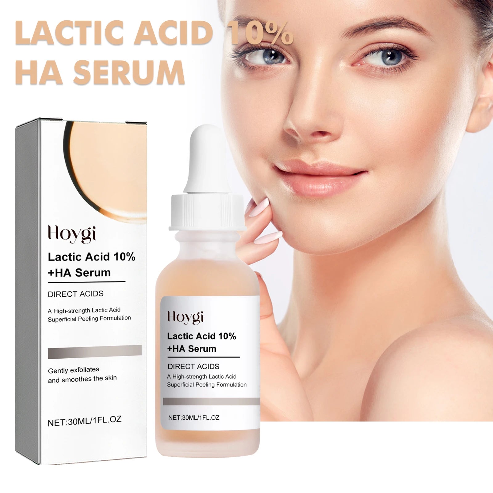 Lactic Acid Shrink Pores Serum Fast Large Pores Removal Firming Skin Essence Firming Smoothing Nourishing Repair Face Skin Care