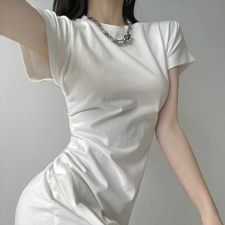 White Dresses for Women  Woman Dress Clothes Midi X New in Chic and Elegant Pretty Cheap Casual Y2k Outfits Harajuku Cotton