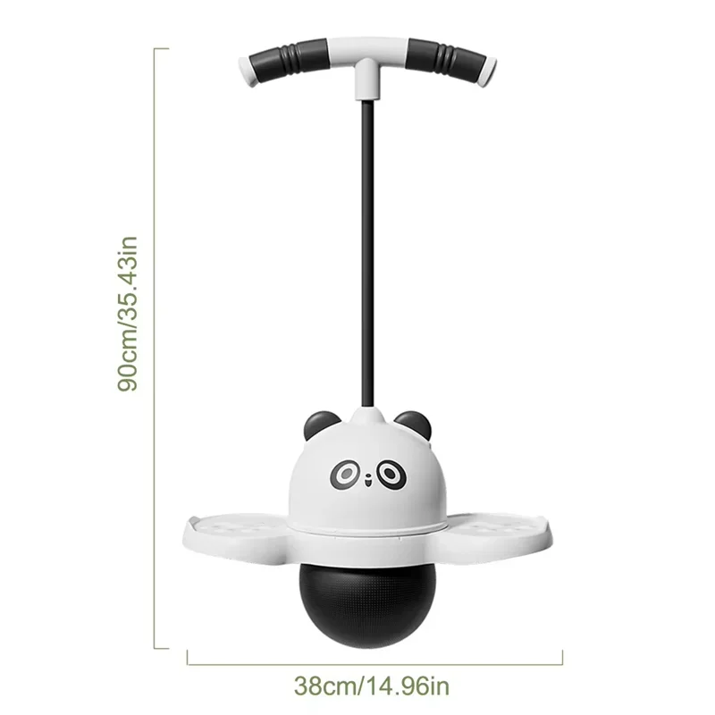 A12E-Panda Jumping Ball Exercise Balance Help Grow Tall Fitness Exercise Elastic Ball Outdoor Fun Bouncing Sports Equipment