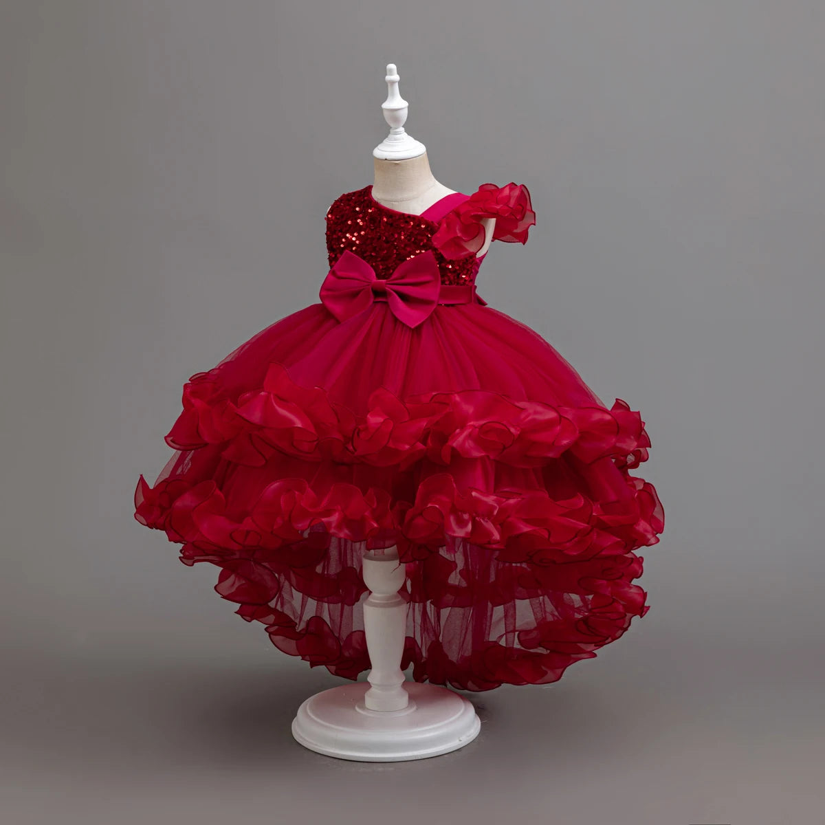 Flower Girl Party Dresses Wedding Birthday Trailing Princess Dress For Kids Graduation Pageant Bridesmaid Kids Costume