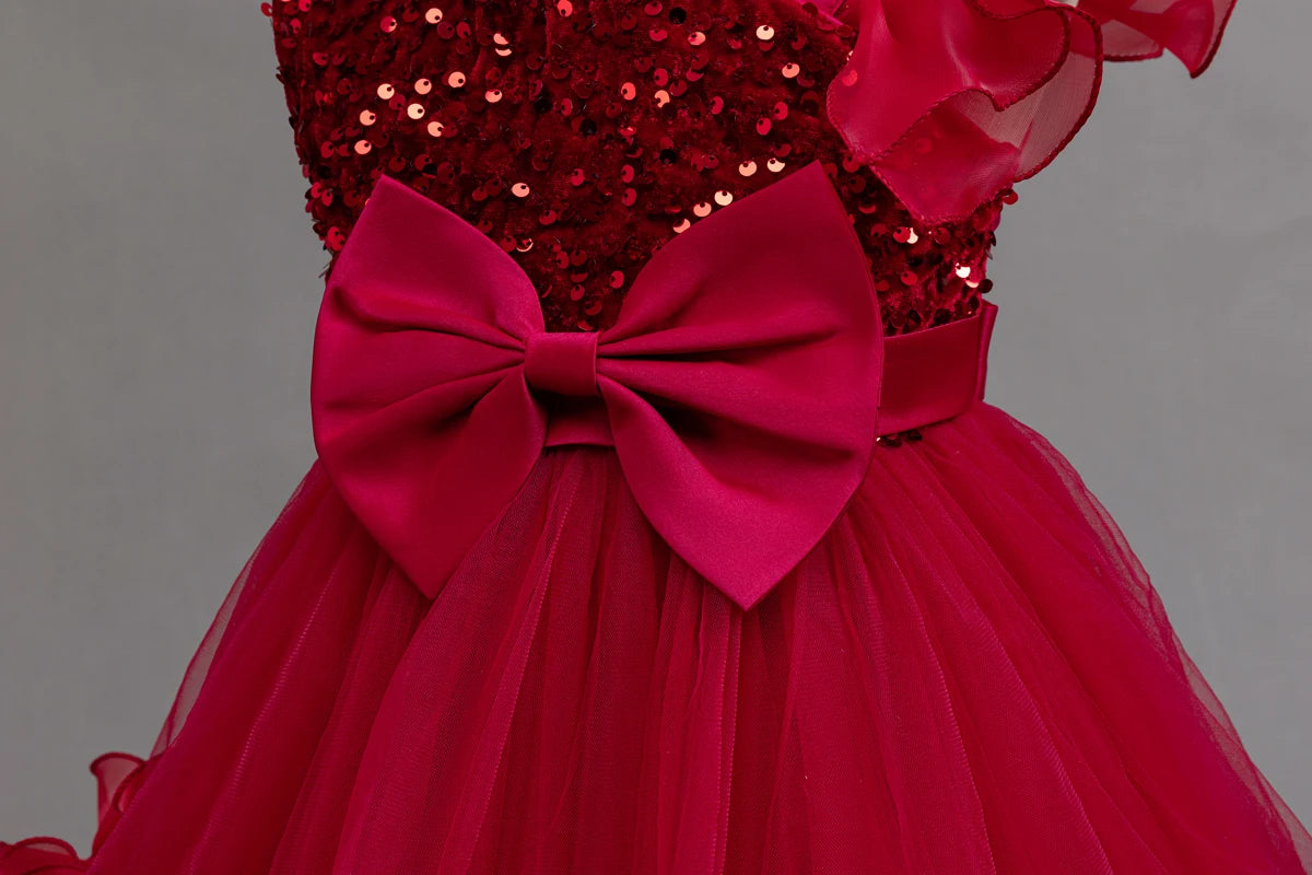 Flower Girl Party Dresses Wedding Birthday Trailing Princess Dress For Kids Graduation Pageant Bridesmaid Kids Costume