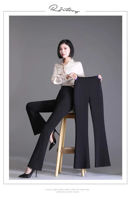 Fashionable Casual Pants Women's Slimming Micro-flared Loose Fit Korean Style Long Trousers Versatile Casual Bell Bottoms