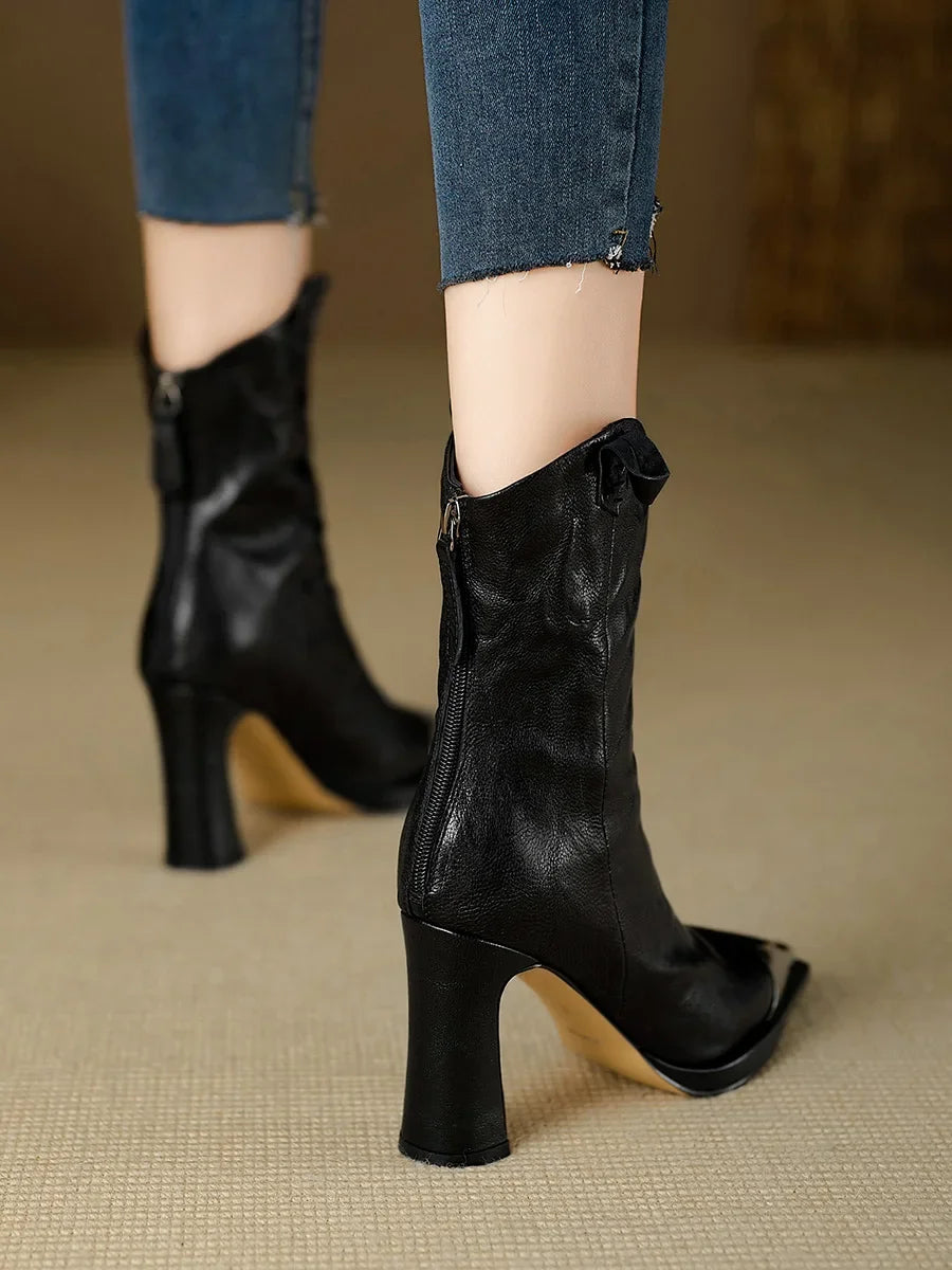 Women's Boots  Autumn/Winter New Style Sharp Scalp Boots High Heels Women's Elegant Short Boots