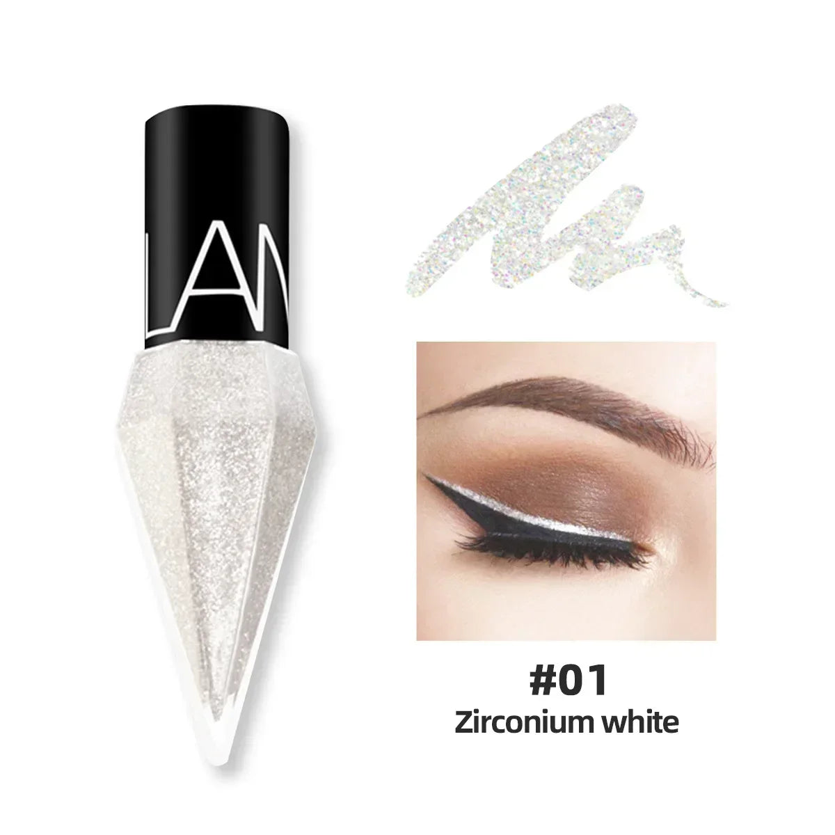 Eye Shadow Pearlescent Diamond Eye Shadow Liquid multicolor Sequins MakeUp Smooth Mini Fine Brush Eyeliner Shine And Head DIY