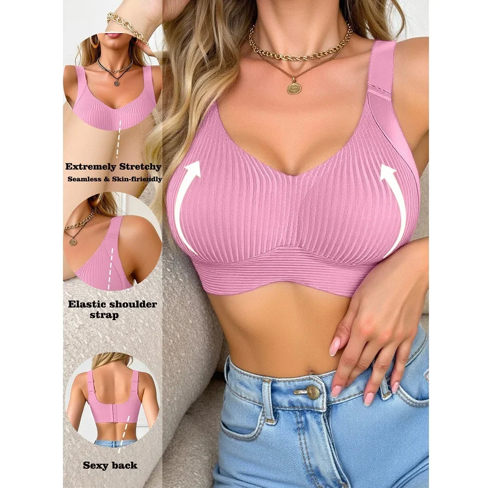 Bras for Women Full Cup Seamless Push up Female Underwear Adjustable Stretch Shoulder Straps Skin Friendly Bralette