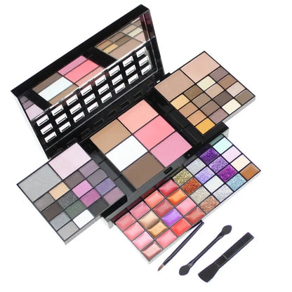 74 Colors Eyeshadow Lip Gloss Combination All in One Makeup Set Matte Eyeshadow Tray Concealer Flash Lipstick Make up kit Box