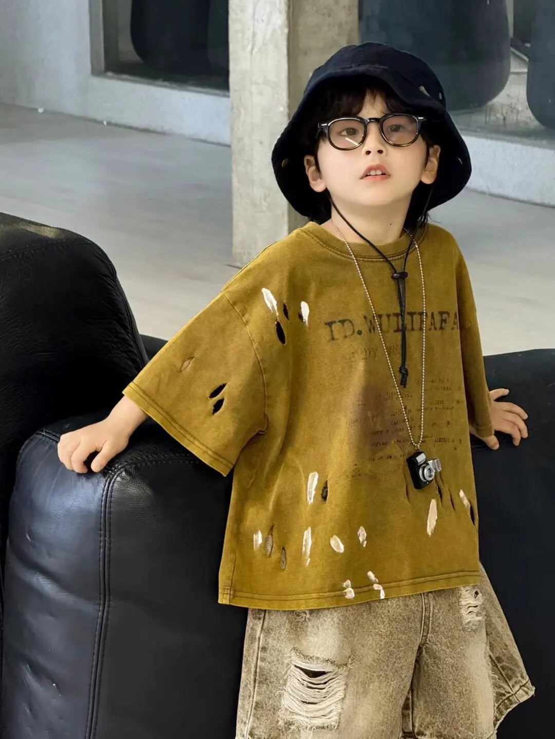 Boys Clothing Set  Korean Loose Shirts+shorts 2pcs/set Sport Suits for Kids Teenager Tracksuits Casual Baby Outfits Clothes