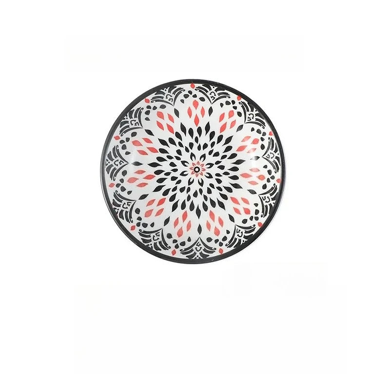 Bohemian Ceramic Condiment Dishes Set Sauce Plates Bowls  Spice Plates for Home  Restaurant Sushi Bar Parties Picnics Camping