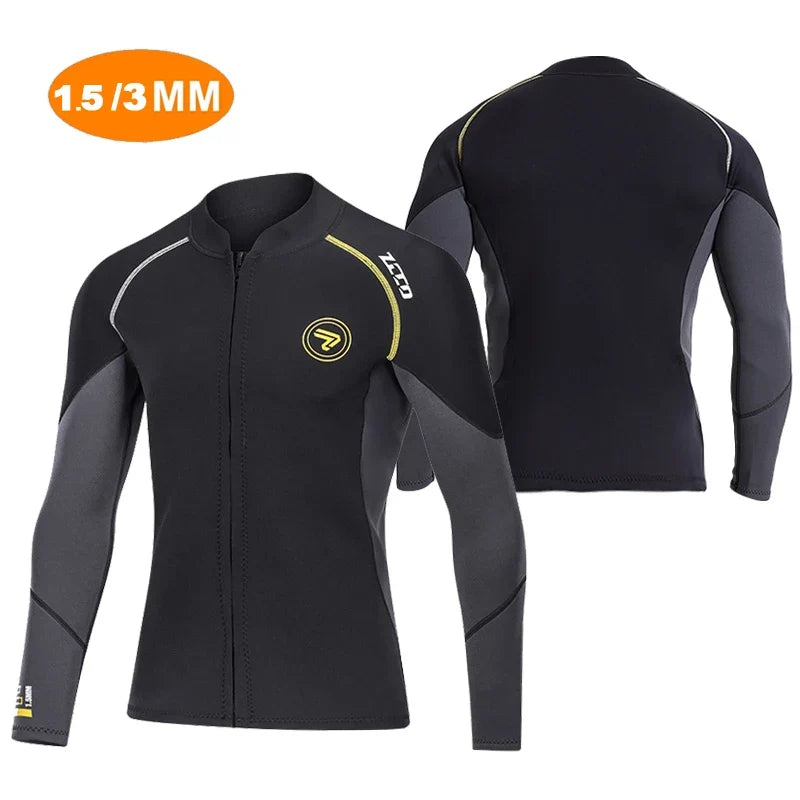Premium Neoprene Wetsuits for Men 1.5mm/3mm Wetsuit Surf Suits Pant Top One-Piece Swimsuits Wet Suit for Scuba Diving Snorkeling