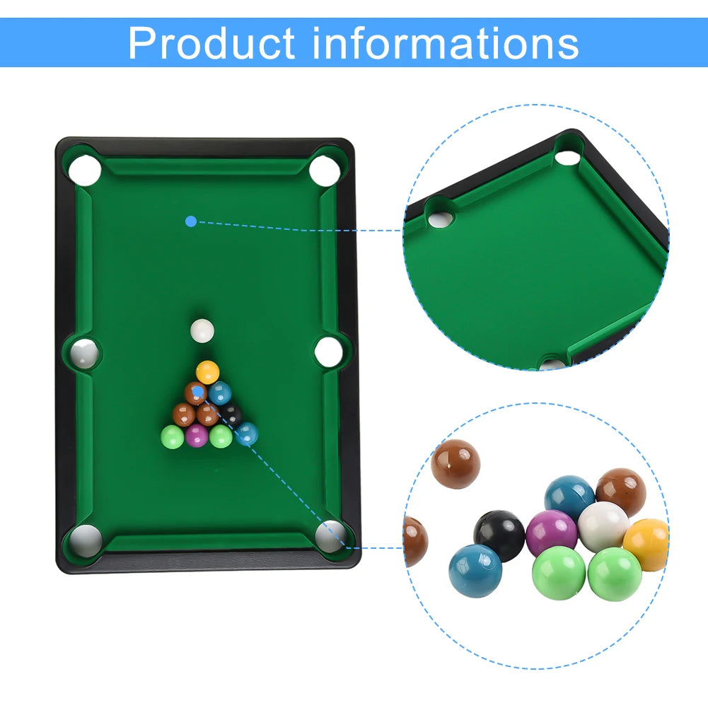 Pool Table Playset Top Game Table Cue Ball Tripod For Kids Adults Portable Interactive Stress Relief Family Fun Entertainment