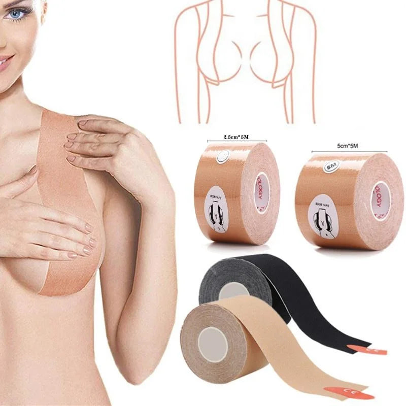 5M Boob Tape Bras Women Breast Nipple Covers Push Up Bra Lift Tape Adhesive Bras Invisible Breast