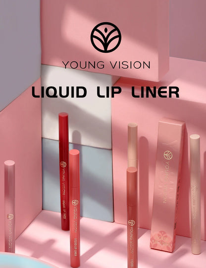 12 color matte liquid lipliner sponge gourd head fog surface bare color waterproof lip glaze red pen