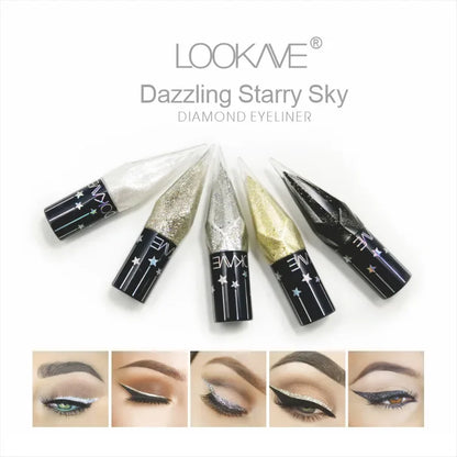 Eye Shadow Pearlescent Diamond Eye Shadow Liquid multicolor Sequins MakeUp Smooth Mini Fine Brush Eyeliner Shine And Head DIY
