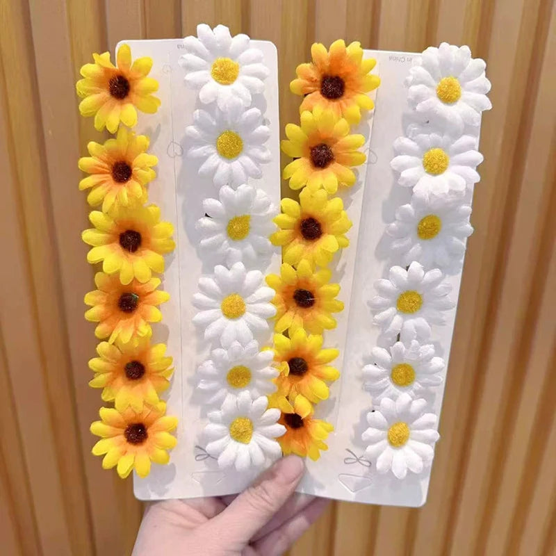 Girl Hair Clips Daisy and Sunflower Designs Mixed Color Polyester Flower  Daily Casual Wear Hairpin