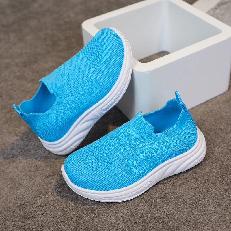 Lightweight Boys Girls Casual Shoes Breathable Slip on Kids Casual Sneakers Anti-slip Toddler Flats Outdoor Walking Shoes