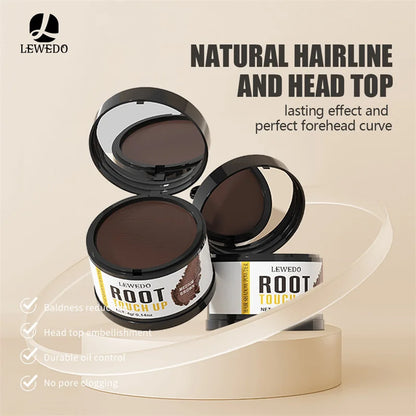 Lewedo Hair Line Powder 4g Black Root Cover Up Natural Instant Waterproof Hairline Shadow Powder Hair Concealer Coverage