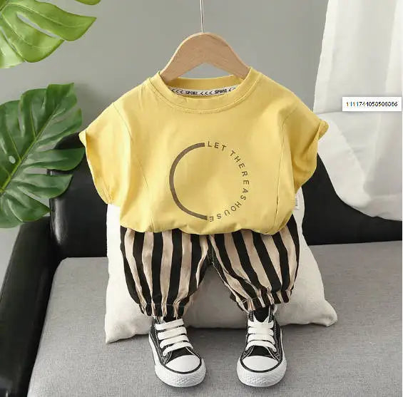 Summer Fashion Baby Boy Clothes Sets T-shirt  Toddler Casual Clothing Suits Children Kids Boys Outfits Suit
