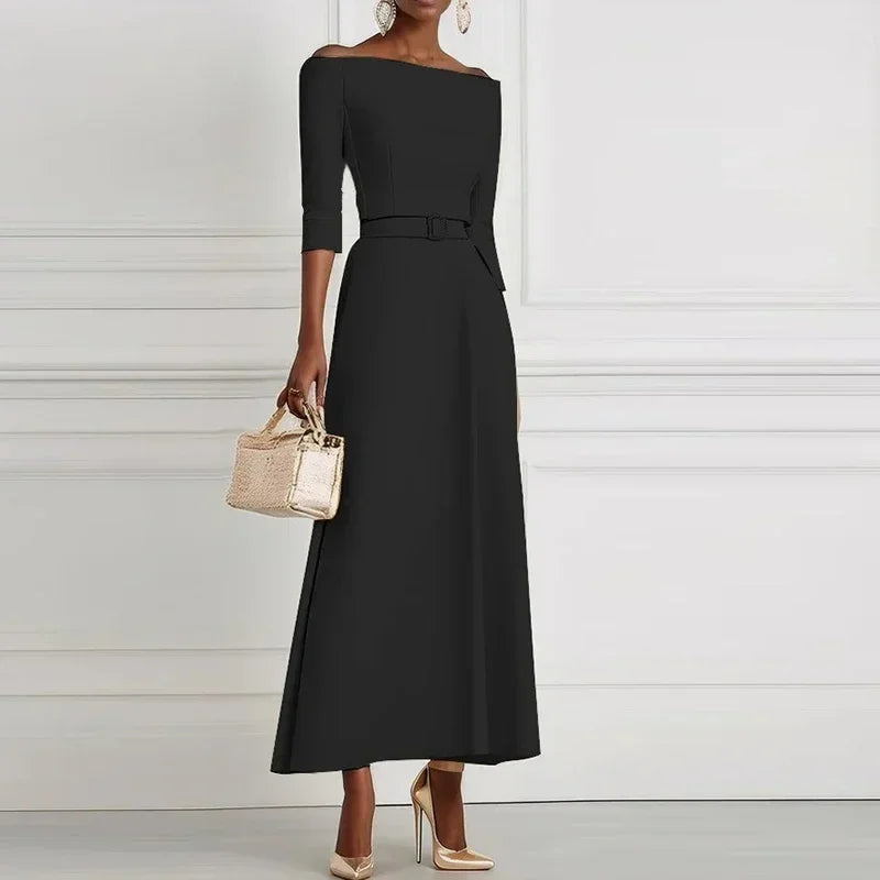 off shoulder dresses casual Elegant Party Dresses For Women Off Shoulder Half Sleeve High Waisted