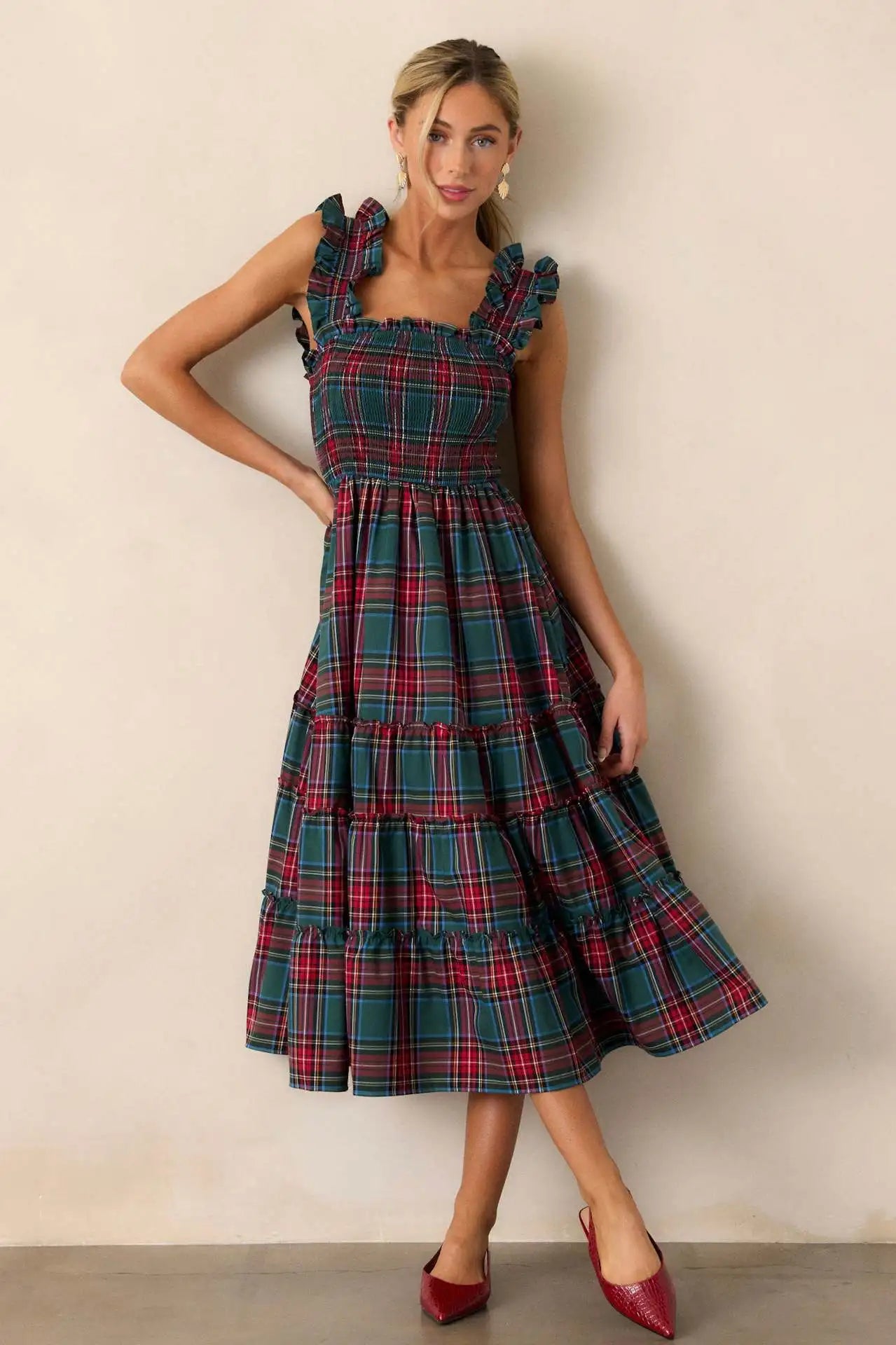Woman Clothes Party Dresses French Retro Plaid Slim Irregular Dress Women's New Design Skirt Elegant Party Dresses Clothing