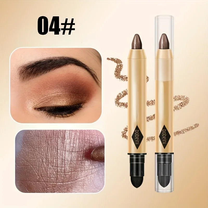 Pearly Eyeshadow Stick Pencil Waterproof Glitter Matte Eyeshadow Makeup High Pigmented Eyelid Under Crease Eyeshadow Pen