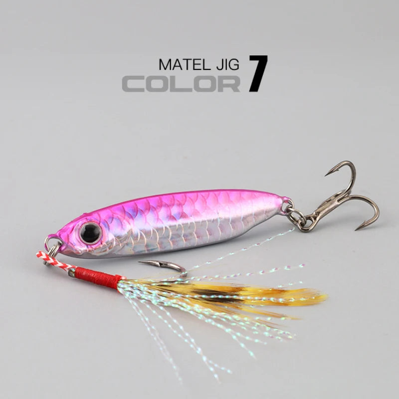 Metal Artificial Bait Jig 7g 10g 15g 20g 25g 30g Shore Casting Jigging lure Shore Casting Saltwater Fishing lure Bit