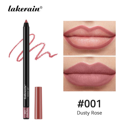 Lipliner Pencil Waterproof Matte Red Contour Tint Lipstick Long Lasting Non-stick Cup Moisturising Lips Makeup 12 Colors