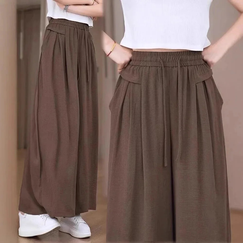 High Waist Wide Leg Pants Skirt Women's Thin New Style Spring Autumn Summer Long Pants Draping Yamamoto Pants