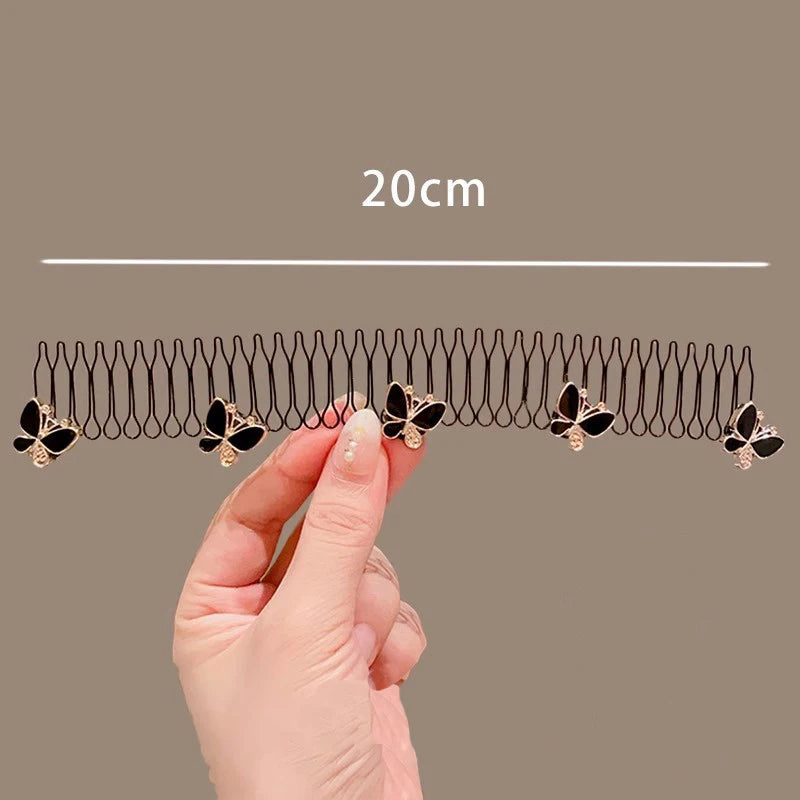 Camellia Hair Comb Invisible Bangs Hair Clip Tidy Artifact Hair pin Girls Hairpin Women Tools Fixed Inser Comb Hair Accessories