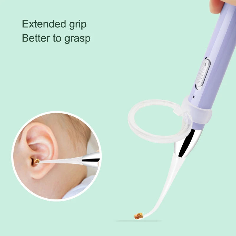 Baby Ear Cleaner Tweezer Soft Ear Picks LED Flash Light Ear Wax Curette Picker Ear Cleaning Tool Ear Wax Dig Removal Earpick Set