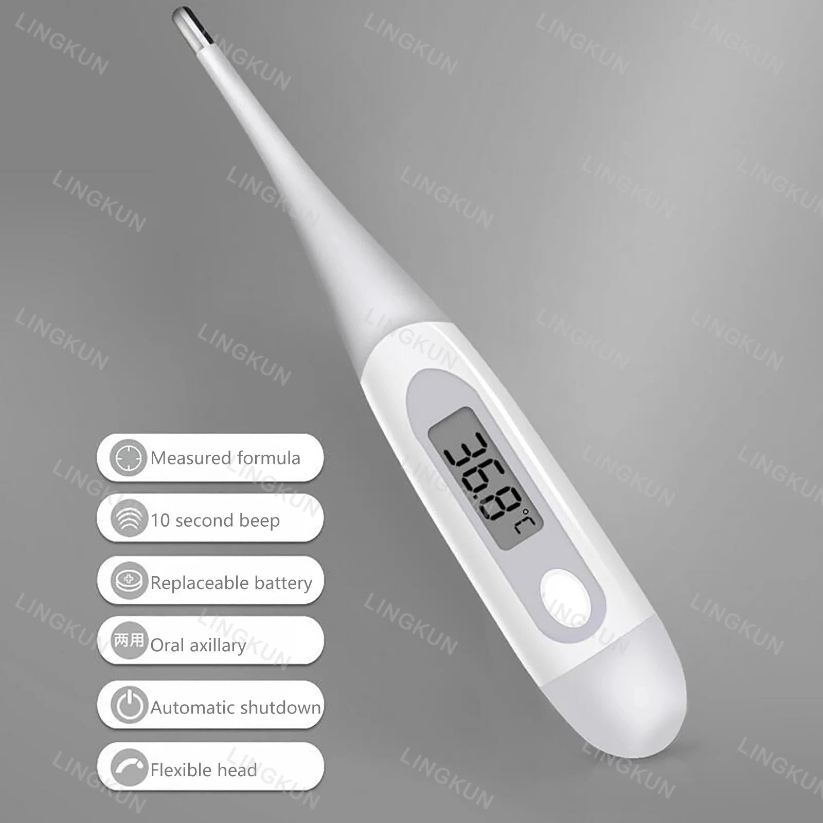Household Adults Children Thermometers for Fever Thermometer Electronic Soft Head Digital Oral Armpit Temperature Measurement