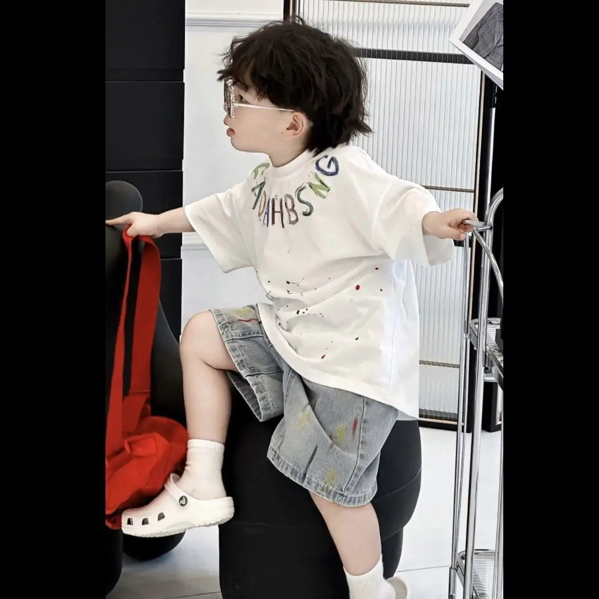 Baby Boys Summer Sportswear.Suit New Children Streetwear kid Boy Short Sleeve T Shirt + Denim Shorts 2PCS Set Outfits 2-10Y